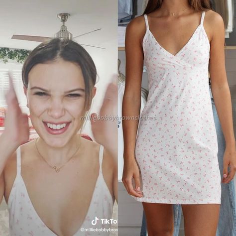 millie bobby brown outfit closet clothes stranger things mbb Millie Bobby Brown Tiktok, Brown Tiktok, Amara Dress, Brown Outfits, Tiktok Account, Brown Outfit, Bobby Brown, Millie Bobby Brown, Style Ideas