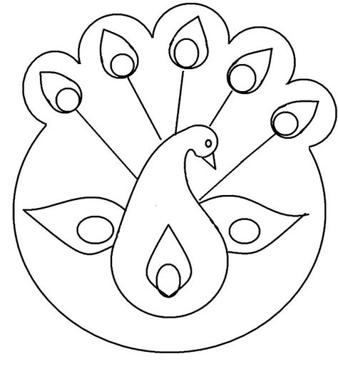 Peacock Rangoli Coloring Page : Color Luna Animal Mask Templates, Free Mosaic Patterns, Diwali Drawing, Rangoli Simple, Rangoli Colours, Animal Templates, Abstract Coloring Pages, Rangoli Patterns, Rock Painting Patterns