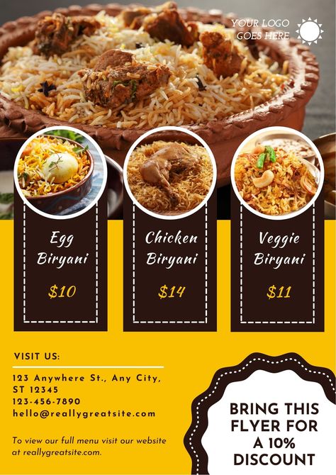 Templates Hyderabad Biryani, Restaurant Flyer, Digital Menu, Menu Card, Outdoor Restaurant, Chicken Eggs, Menu Cards, Biryani, Menu Restaurant