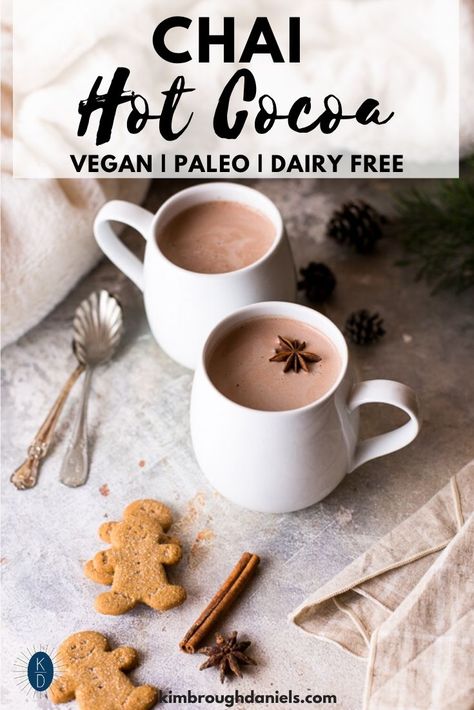 Paleo Menu Plan, Chai Spice Blend, Chai Hot Chocolate, Dark Hot Chocolate, Homemade Chai, Classic Hot Chocolate, Hot Drinks Recipes, Hot Cocktails, Blueberry Cookies