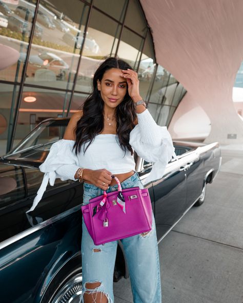 How I Got My Hermes Birkin Bag | Glam & Glitter Pink Bags Outfit, Hermes Kelly 25, Purse Outfit, Bag Obsession, Hermes Birkin 25, Glam And Glitter, International Style, Grey Outfit, Hermes Handbags