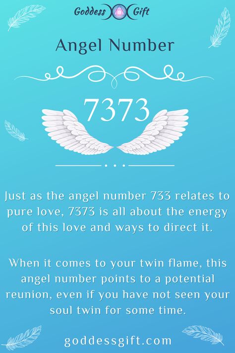 When it comes to your twin flame, this angel number points to a potential reunion, even if you haven’t seen your soul twin for some time.  Learn more - https://goddessgift.com/angels/7373/   #AngelNumber7373 #DivineGuidance #Numerology #SpiritualAwakening #Manifestation #ChangeIsGood #GrowthMindset #SpiritualJourney #NumerologyMeaning #AngelMessages #GoddessGift #ManifestYourDreams 7373 Angel Number, 7373 Angel Number Meaning, Soul Twin, Matters Of The Heart, New Romance, Angel Number Meanings, Your Guardian Angel, Number Meanings, Angel Messages