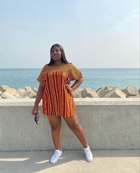 Mixed Ankara Short Gowns, Short Ankara Gown With Canvas, Ankara Fited Short Gown, Lose Dress, Short Gown Ankara Styles, Ankara Short Gown Dresses, Ankara Short Flare Gowns, Short Ankara Dress, Short Ankara Gown