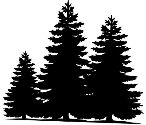 CC0 - FREE SVG Image  trees pine christmas Cedar Drawing, Pseudotsuga Menziesii, Outline Pictures, Deer Clipart, Pine Tree Silhouette, Forest Silhouette, Pine Trees Forest, Tree Stencil, Silhouette Painting