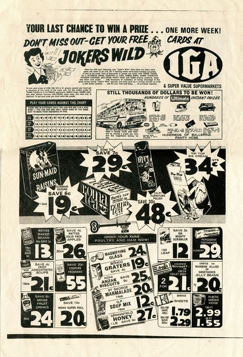 Vintage Newspaper Ads, 1960s Newspaper, Grocery Store Flyers, Vintage Supermarket, Grocery Store Ads, Newspaper Vintage, Vintage Flyer, Grocery Ads, Store Flyers