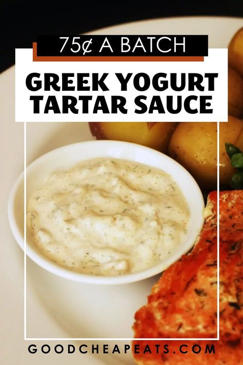 With Greek yogurt, mayonnaise, dill weed, dill relish, and a handful of spices, you can make a fresher-tasting and nutritious tartar sauce for fish and shrimp. #tartarsauce #makeahead #easyrecipes #savingmoney Healthy Tartar Sauce, Dill Relish, Sauce For Fish, Best Easy Dinner Recipes, Homemade Greek Yogurt, Homemade Tartar Sauce, High Protein Low Carb Recipes, Homemade Mayonnaise, Tartar Sauce