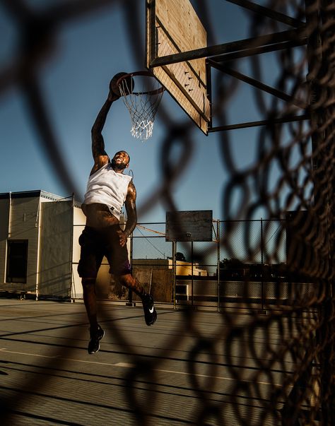 Demarcus Cousins for Shock Doctor on Behance Basketball Court Photoshoot, Aesthetic Wall Posters, Basketball Photoshoot, Tim Tadder, Basketball Pictures Poses, Demarcus Cousins, Street Basketball, Basketball Shooting, Basketball Photos