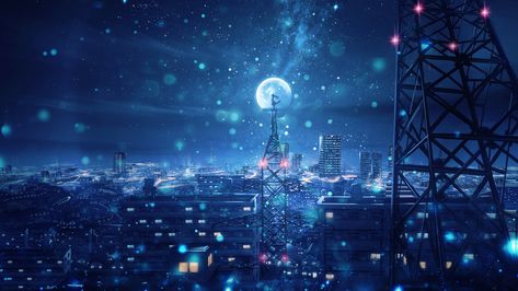 Blue Night Big Moon Anime Scenery scenery wallpapers, night wallpapers, hd-wallpapers, anime wallpapers, 4k-wallpapers Marshmello Wallpapers, Anime Landscape, 3840x2160 Wallpaper, Anime Wallpaper 1920x1080, Sky Anime, Anime City, Night Sky Wallpaper, Hd Anime Wallpapers, Blue Anime