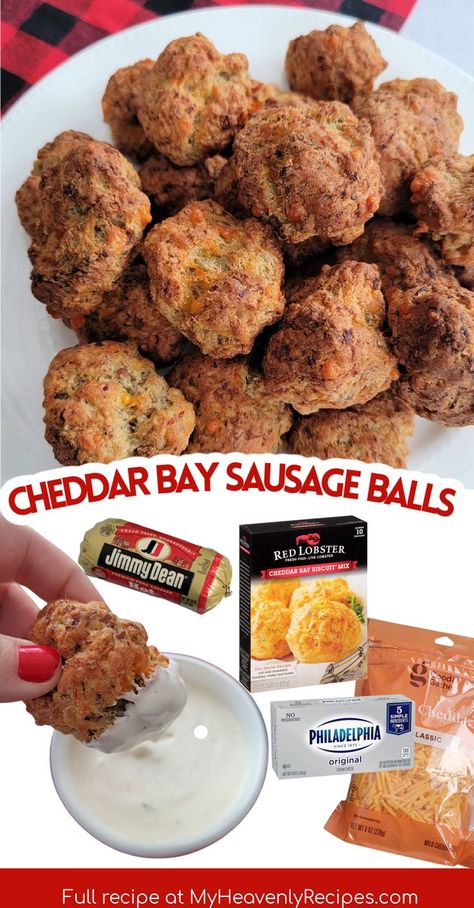 Cheddar Bay Sausage Balls, Easy Sausage Balls, Appetizer For Christmas, Easy Sausage Balls Recipes, Sausage Balls Recipe, Sweet Appetizer, Sausage Balls, Best Appetizer Recipes, Appetizers Easy Finger Food