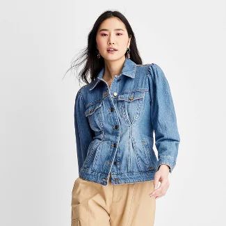 Coats & Jackets for Women : Target Organza Jacket, Oversized Jean Jacket, Hooded Parka, Irina Shayk, Blue Denim Jacket, Cute Jackets, Denim Jacket Women, Denim Jean Jacket, Cinched Waist