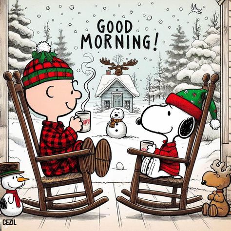 Good Morning Christmas, Good Morning Snoopy, Peanuts Charlie Brown Snoopy, Snoopy Funny, Snoopy Images, Peanuts Cartoon, Snoopy Wallpaper, Brown Christmas, Snoopy Quotes