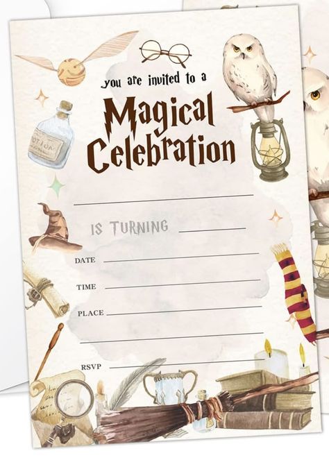 Harry Potter Invitation Card, Harry Potter Invites, Harry Potter Scrapbook Layouts, Harry Potter Invite, Harry Potter Birthday Invite, Harry Potter Invitations Printable Free, Harry Potter Birthday Cards Diy, Harry Potter Invitations Birthday, Invitation Harry Potter