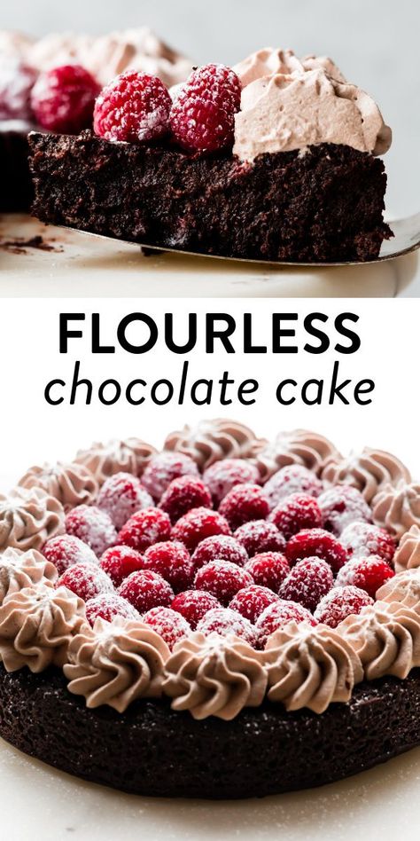 Gluten Free Flourless Chocolate Cake, Mocha Whipped Cream, Best Flourless Chocolate Cake, Flourless Chocolate Cake Recipe, Valentines Recipes Desserts, Flourless Chocolate Cake, Flourless Cake, Chocolate Torte, Dessert Simple