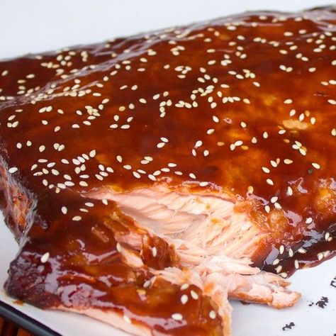 Smoked Salmon with Orange Hoisin Glaze-3 Smoked Salmon Glaze Recipes, Asian Smoked Salmon, Salmon With Orange, The Best Pork Chops, Best Pork Chops, Pig Shot, Asian Marinade, Smoker Ideas, Traeger Grill Recipes