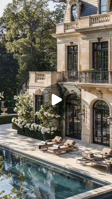 Architectural & Interior Design on Instagram: "French mansion in Paris by @aiforarchitects Indulge in the Art Deco splendor of our French mansion, where vintage glamour seamlessly blends with contemporary elegance. 🌿
•
#LuxuryInteriors #MansionLife #LuxuryHomes #ElegantLiving #InteriorDesign #DreamHome" Old Money Mansions Interior, French Style House Exterior, French Mansion Interior, Mansion In Paris, French Contemporary Home, French House Interior, Modern French Country Exterior, French Country Mansion, French Style Mansion