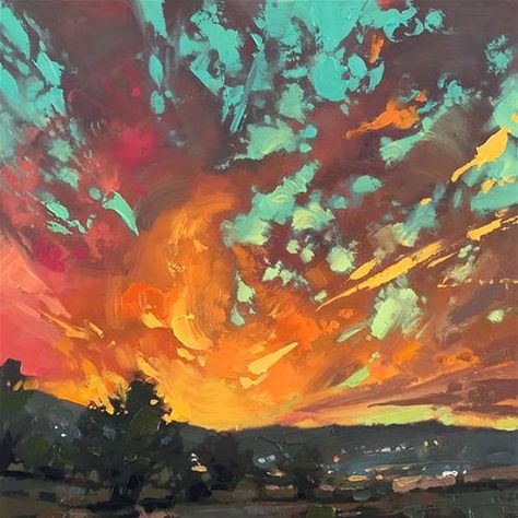 Chris Long, Sky Painting, Impressionist Art, Sky Art, Environment Concept Art, Decal Wall Art, Daily Paintworks, Wildlife Art, Fine Art Gallery