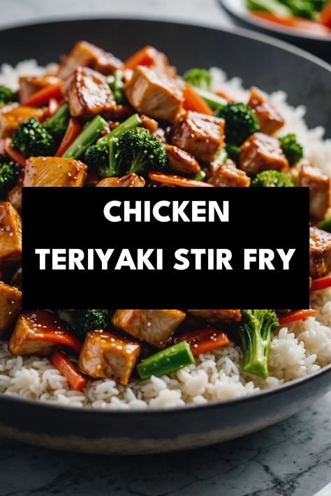 A photo of a  Chicken Teriyaki Stir Fry a Stir fry Recipes Chicken Terriaki Chicken Stir Fry, Brocolli Chicken Recipes, Stir Fry Teriyaki Chicken, Chicken Stir Fry Recipes, Chicken Teriyaki Stir Fry, Chicken Breast Stir Fry, Easy Chicken Stir Fry Recipe, Quick Stir Fry Recipes, Chicken Vegetable Stir Fry