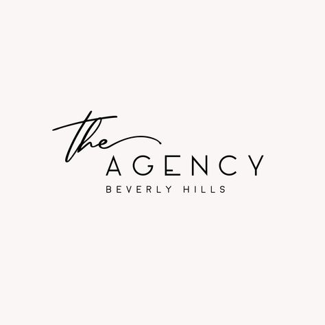 The Agency Real Estate, Minimal Real Estate Logo, Talent Agency Logo, Simple Text Logo, Real Estate Logo Design Creative, Decoration Logo Design, Sales Logo, Simplistic Logo, Chic Logo Design