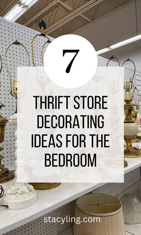 Thrift Store Decorating Ideas, Decorating Ideas For The Bedroom, Thrift Decor Ideas, Thrift Store Decorating, Decorate A Studio Apartment, Thrift Store Makeover Ideas, Make Air Dry Clay, Thrift Decor, Thrift Store Diy Projects