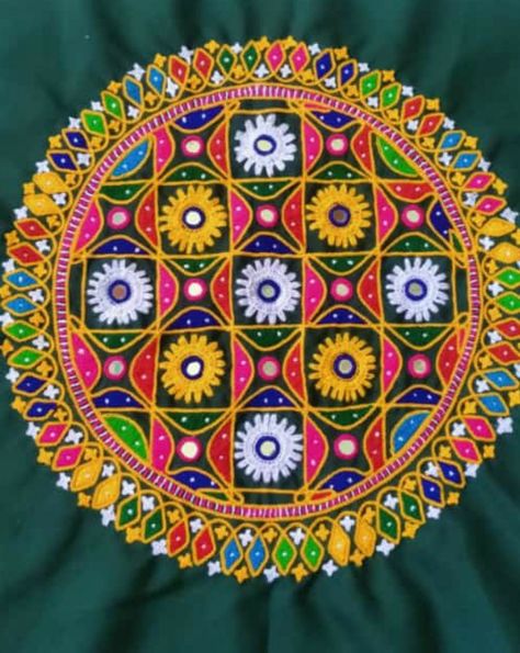 Kutchi Work Blouse Designs, Sadu Bharat Rumal, Sadu Work, Bharat Work, Sadu Bharat, Kutchi Embroidery, Kutch Work Designs, Hand Work Design, Hand Embroidery Dress