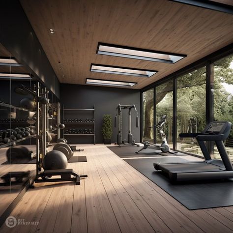 The action, variety of skills and events, and the reward of accomplishment Big Gym Room, Multipurpose Gym Room, Gym Place Interior Design, Home Gym Layout Plan, Gym Room Inspiration, Home Gym Separate Building, Indoor Outdoor Home Gym, Scandinavian Gym Interior Design, Garage Gym With Sauna