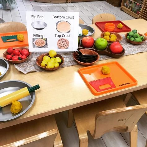 Rosh Hashana Crafts Preschool, Bakery Dramatic Play, Apple Study, Table Top Activities, Rosh Hashana Crafts, Tree Unit, Reggio Emilia Inspired, Hebrew School, Apple Activities