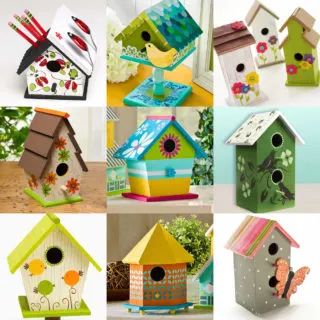 Painted Bird Houses Ideas, Birdhouse Painting Ideas, Birdhouse Painting, Birdhouse Crafts, Mod Podge Diy, Cool Bird Houses, Painted Birdhouses, Birdhouse Projects, Mod Podge Projects