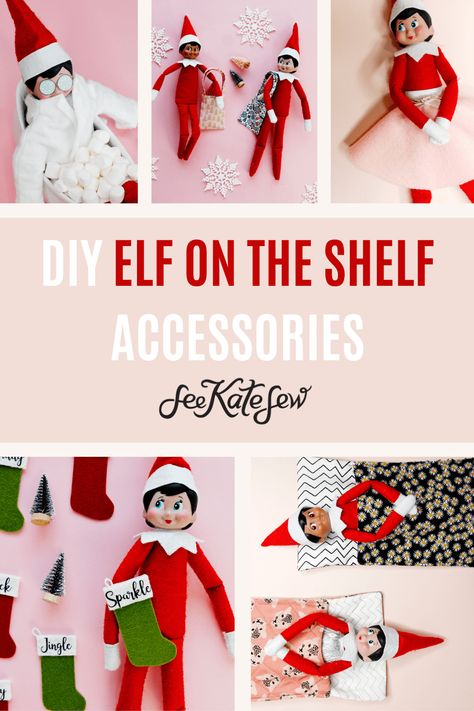 Elf On Shelf Costume, Elf On The Shelf Accessories, Diy Elf On The Shelf, Elf On Shelf Printables, Diy Elf, Elf Suit, Shelf Accessories, Elf Ideas Easy, Elf Pajamas