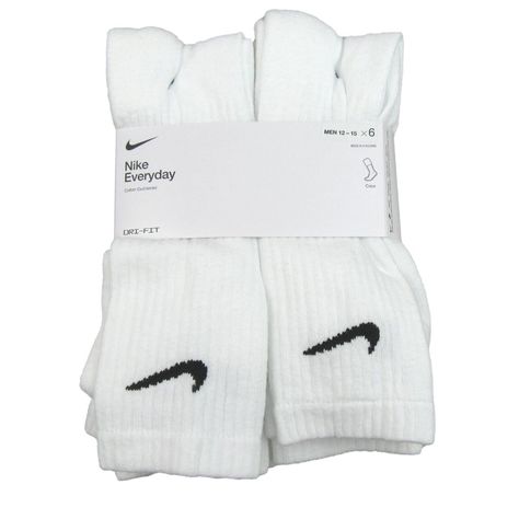 Price Is Firm - No Offers Please - Thank You Nike Everyday Cotton Cushioned Crew Socks White W/ Black Swoosh Logo Style Code - Sx7666-100 Men's Size Xl 12-15 Brand New 6 Pack (6 Pairs Total) We Appreciate Your Business If You Have Any Questions Please Ask! Nike Socks Men, White Socks Men, Bday Basket, White Nike Socks, Nike Crew Socks, Burr Basket, Socks Nike, Bday List, Socks Packaging