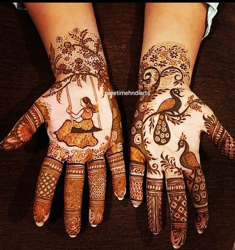 #sawan#teejmehndi#teejspacial#festival#jhula#hindola#pecock#smartwork#denginer#handwork#artwork#mehndiart Mehendi Designs Teej Special, Jhula Mehndi Design, Mehendi For Teej Festival, Jhula Mehandi Design, Teej Sindhara Mehendi Designs, Teej Special Mendhi Design Ideas, Mehndi For Teej Festival, Mehandi Designs For Teej Festival, Teej Mehandi Designs For Hands