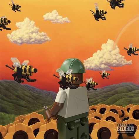 Tyler, The Creator Lego Poster, Lego Wallpaper, Tyler The Creator Wallpaper, Rap Album Covers, Cool Album Covers, Flower Boy, Music Album Covers, Lego Art, Flower Boys