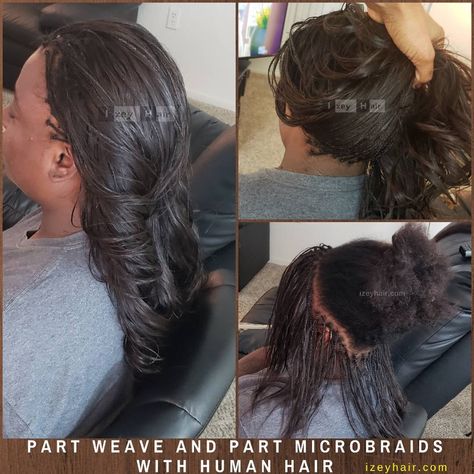 Micro Braids Styles, Track Hairstyles, Brazilian Body Wave Hair, Types Of Hair Extensions, Sew In Hairstyles, Sew In Weave, Small Braids, Micro Braids, Pretty Braided Hairstyles