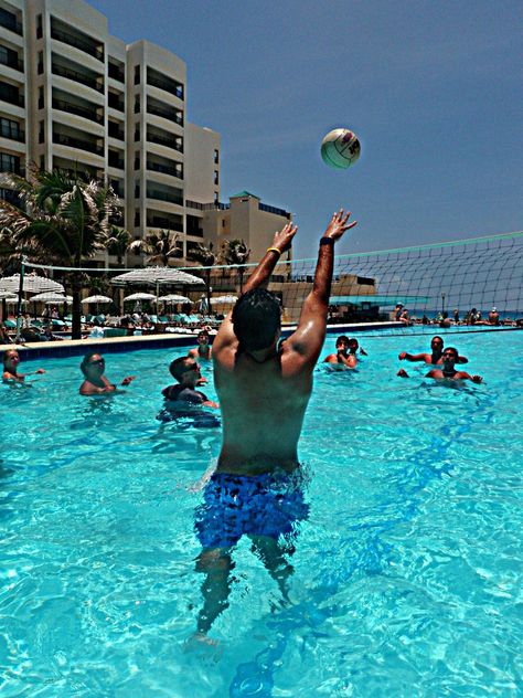 Water  Volleyball in Cancun Mexico Water Volleyball, Cancun Mexico, Mexico Travel, Fun Ideas, Cancun, Volleyball, Pool Float, Float, Pool