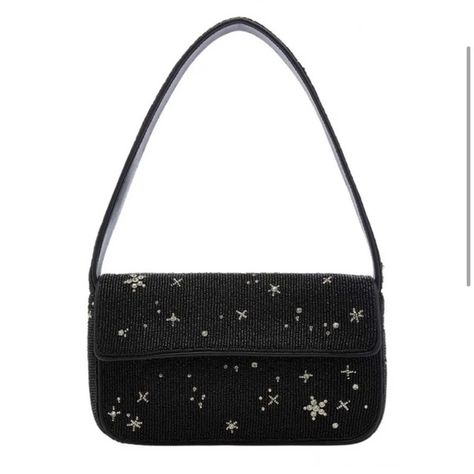 Staud Tommy Beaded Bag Starry Night Staud Beaded Bag, Staud Bags, Staud Tommy Bag, Tommy Beaded Bag, Staud Handbags, Star Bag, Hand Beaded Bag, Handbags Collection, Work Nails