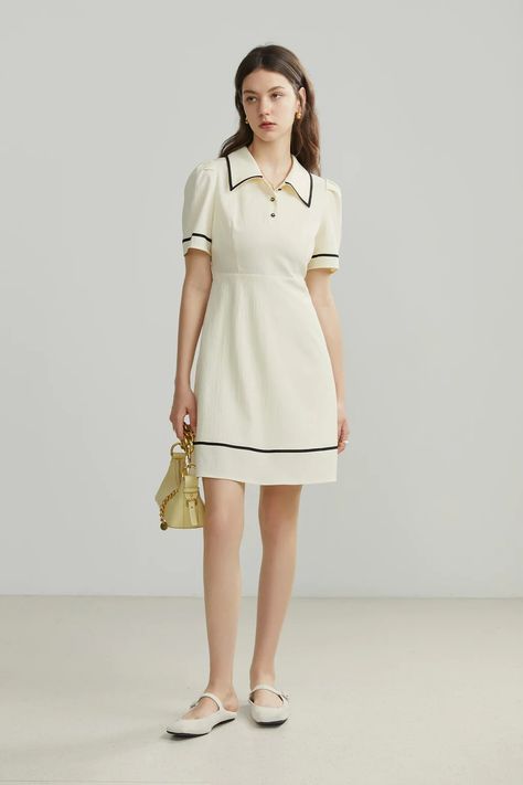 Discover great products at the best prices at Dealmoon. Fansilanen | Syna White Polo Collar Dress. Price:$103.60 Polo Collar Dress, Sets Outfit, White Polo, Beige Dresses, Woven Dress, Swimwear Outfit, Button Design, Types Of Dresses, Shop Maxi Dresses