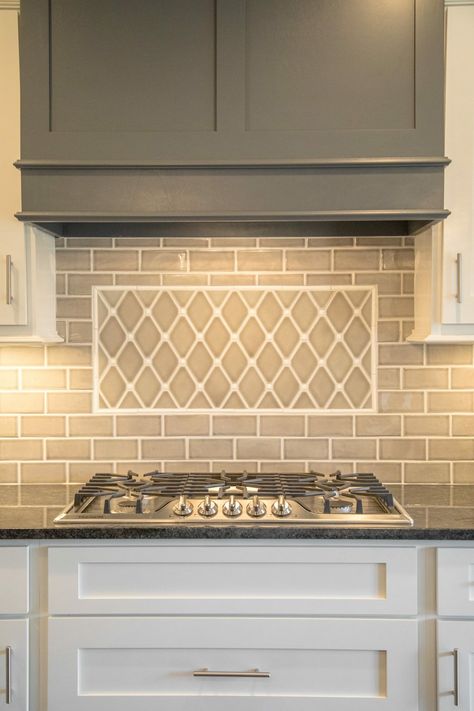 Backsplash with picture frame  Elegant Accents Tile & Design Picture Frame Backsplash, Fan Ideas, Accent Backsplash, Stone Backsplash, Glass Backsplash, Accent Tile, Backsplash Ideas, Kitchen Tile, Kitchen Inspo