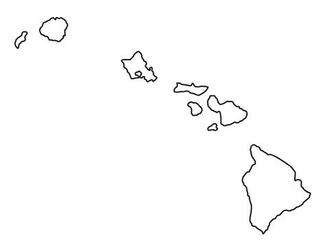 Hawaii pattern. Use the printable outline for crafts, creating stencils, scrapbooking, and more. Free PDF template to download and print at http://patternuniverse.com/download/hawaii-pattern/ Hawaii Outline Tattoo, Hawaii State Tattoo, Hawaiian Islands Outline, Hawaii Islands Tattoos, Hawaiian Islands Tattoo, Hawaii Island Tattoo, Crate Painting, Hawaiian Island Tattoo, Hawaii Silhouette