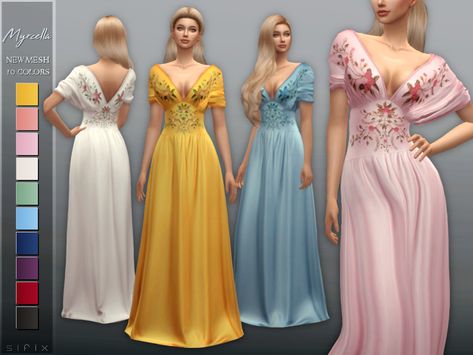 Sifix's Myrcella Dress Barbie Dress Cc Sims 4, Sims 4 Cc Maxis Match Clothing Shirt, Myrcella Baratheon, Sims Medieval, Alpha Cc, Die Sims 4, Royal Clothes, Pelo Sims, Sims 4 Mm Cc