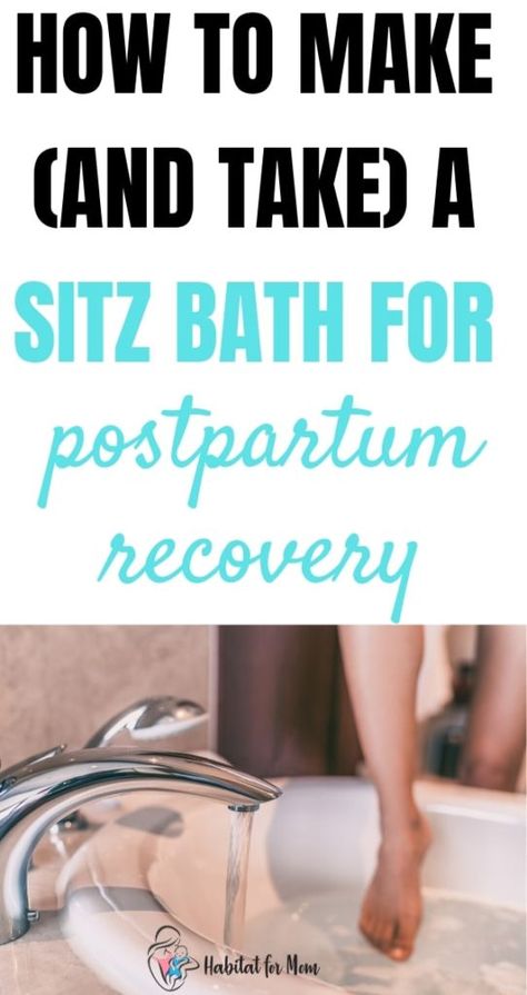 How to Make (and take) a Sitz Bath for Postpartum Recovery. Postpartum tips for recovery | Postpartum tips for healing | Postpartum recovery tips after birth. #postpartumtips #postpartumrecovery #postpartumhealing #afterbirthtips #habitatformom Post Partum Hacks, Diy Sitz Bath, Sitz Bath Postpartum, Postpartum Hacks, Bath Herbs, Hospital Checklist, Post Natal Care, Postpartum Healing, Liquid Body Wash