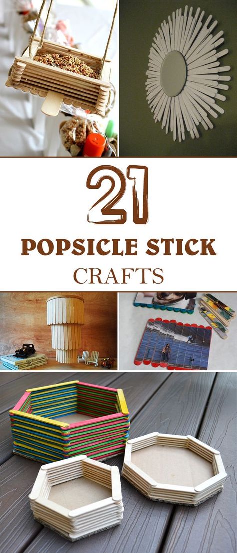 Popsicle stick crafts are so popular because they’re inexpensive, fun and make cute things. Stick Crafts For Kids, Craft Stick Projects, Popsicle Stick Art, Popsicle Stick Crafts For Kids, Popsicle Art, Diy Popsicle, Popsicle Crafts, Stick Crafts, Stick Art