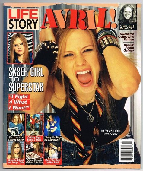 Avril lavigne 2000s post of her life story 2000s Posters, Y2k Magazine, 2000s Room, 2000s Magazines, Cl Instagram, 2000s Music, Y2k Posters, Desain Editorial, Music Poster Design