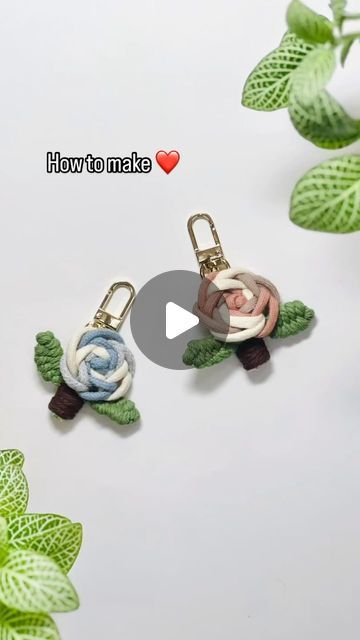 Macrame Keychain Diy, Macrame Rose, Rose Keychain, Macrame Basket, Paper Quilling Flowers, Handmade Keychains, Macrame Keychain, Christmas Idea, Handmade Keychain