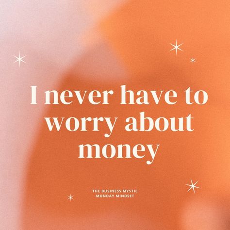 [Monday Mindset] I never have to worry about money. 🙅‍♀️💰 The first time I used this affirmation, I about had a freak-out. Money is always something I think about (especially since I have 2 kids). I started liking this affirmation more as I shifted my feelings around it. I realized it wasn't about the money itself, but the habits I built around MANAGING my money. Getting in control of my money habits helped me to stop worrying about it. Don't beat yourself up if you're still refining your... Monday Mindset, Vision Board Pics, My Feelings, Money Habits, Stop Worrying, My Money, About Money, 2 Kids, 2025 Vision