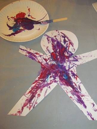 Purple Painting Week Of The Young Child Activities Artsy Thursday, Week Of The Young Child Art, Week Of The Young Child Activities Ideas, Week Of The Young Child Ideas, Body Parts Theme, Week Of The Young Child, April Preschool, April Activities