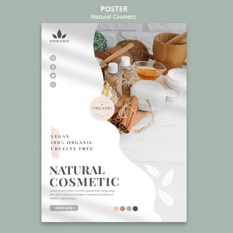 Organic Poster Design, Natural Poster Design, Make Up Poster Design, Beauty Poster Design Cosmetic, Spa Poster Design, Clean Poster Design, Cosmetics Poster Design, Cosmetic Poster Design, Beauty Poster Design