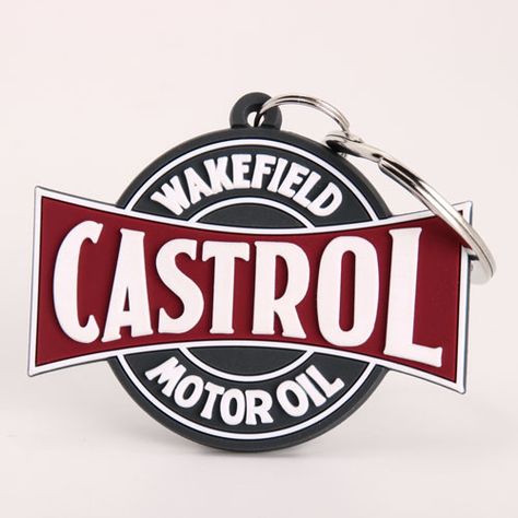 Castrol Motor Oil PVC Keychain is not an advertisement keychain. It is the sign with the heavy metal style to your garage or to the decoration of your male cellar and car keys. Castrol Motor Oil PVC keychain's pattern is very vintage and classical, it has 20 years history. Heavy metal style keychains are very popular. Pvc Keychain, Heavy Metal Style, Heavy Metal Fashion, Pvc Patches, Purses Michael Kors, Metal Style, Car Keys, Key Chains, Heavy Metal