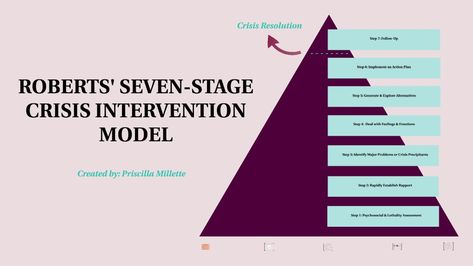 Roberts Seven-Stage Crisis Intervention Model Crisis Intervention Strategies, Trust Based Relational Intervention, Crisis Counseling, Crisis Counselor, Crisis Assessment, Tf Cbt Psychoeducation, Crisis Intervention, Counseling Tools, System Administrator