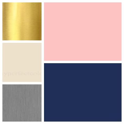 color schemes: navy, gray, gold, blush, aqua, chartreuse - Yahoo Search Results Navy Color Palette, Navy Color Scheme, Gold Living Room, Pink Living Room, Living Room Color Schemes, Gold Bedroom, Room Paint Colors, Room Color Schemes, Bedroom Color Schemes