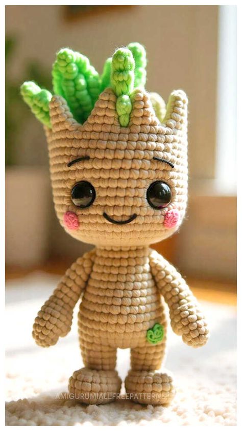 Baby Groot Amigurumi Crochet Free Pattern Groot Crochet Pattern, Groot Crochet, Amigurumi Crochet Free Pattern, Amigurumi Elephant, Baby Groot, Free Amigurumi Patterns, Have A Good Time, Crochet Free, Amigurumi Free