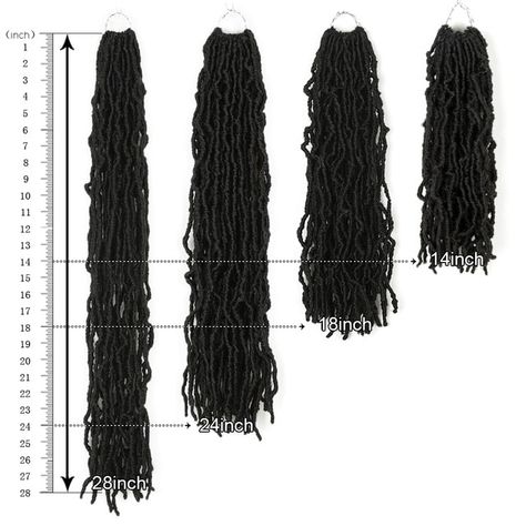 Soft Locs Lengths, Faux Locs Length Chart, Soft Locs Length Chart, Soft Locks Hairstyles Long, 20 Inch Soft Locs, Long Faux Locs Black Women, 28 Inch Soft Locs, Soft Faux Locs Long, Focs Locs